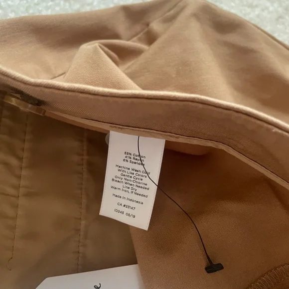 💕2 for $15💕 TALBOTS CHATHAM BUTTON-HEM ANKLE PANTS in Tan - Picture 6 of 7